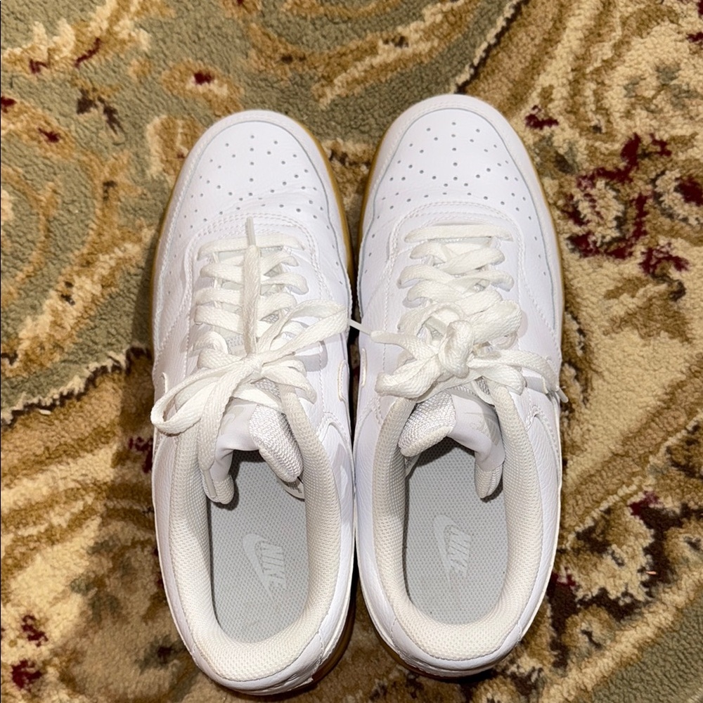 Nike White and Tan Sneakers Men's